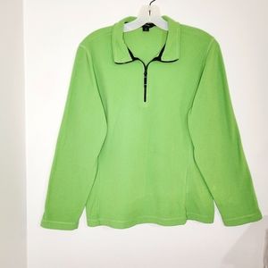 Lands's End Green Pullover Fleece Top